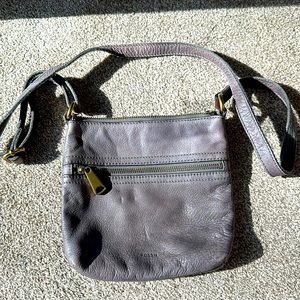 Fossil crossbody bag - Gray Leather